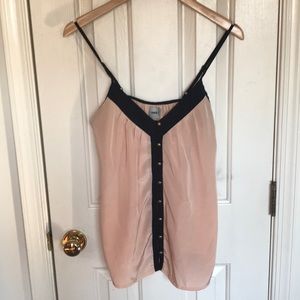 ASOS Light pink tank and gold buttons